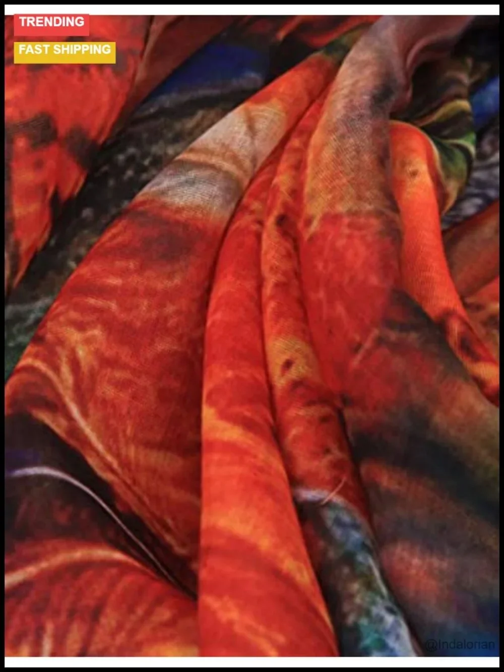 Lightweight Print Scarf Shawl Wrap for Spring Fall Winter